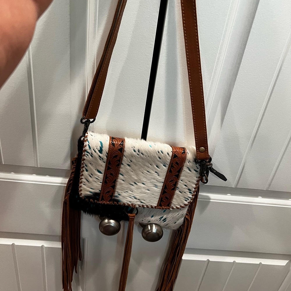 Myra Cowhide Crossbody Purse